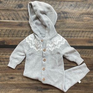 Carters knit hooded one piece. Size 12 months.